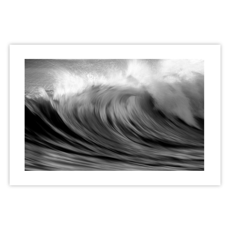 Wall Poster Surfer's Paradise - black and white landscape of a turbulent sea wave 115170 additionalImage 19