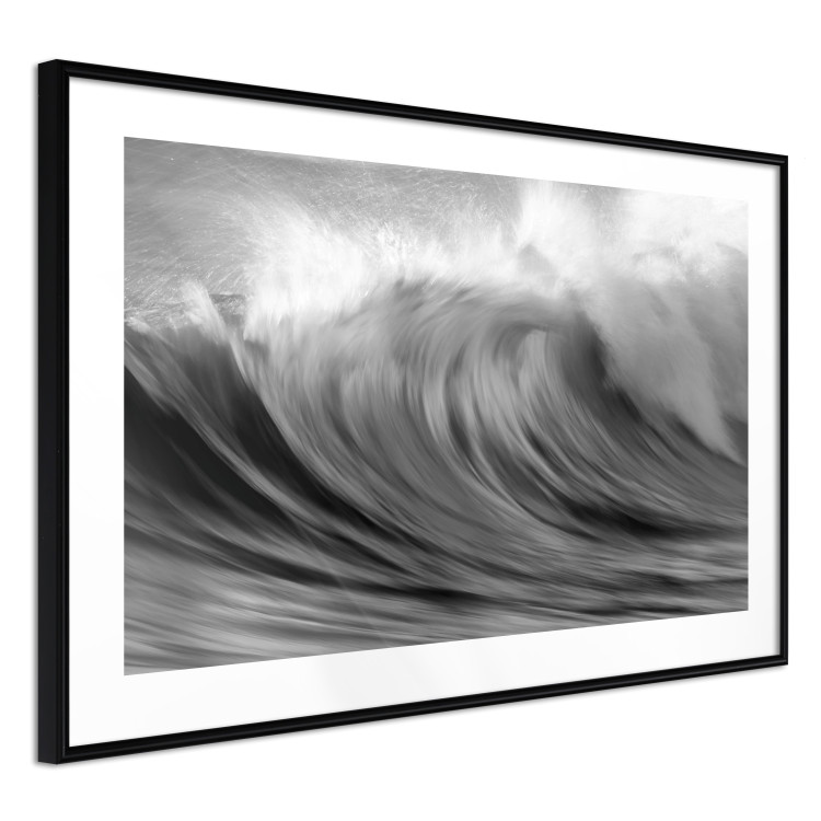 Wall Poster Surfer's Paradise - black and white landscape of a turbulent sea wave 115170 additionalImage 13