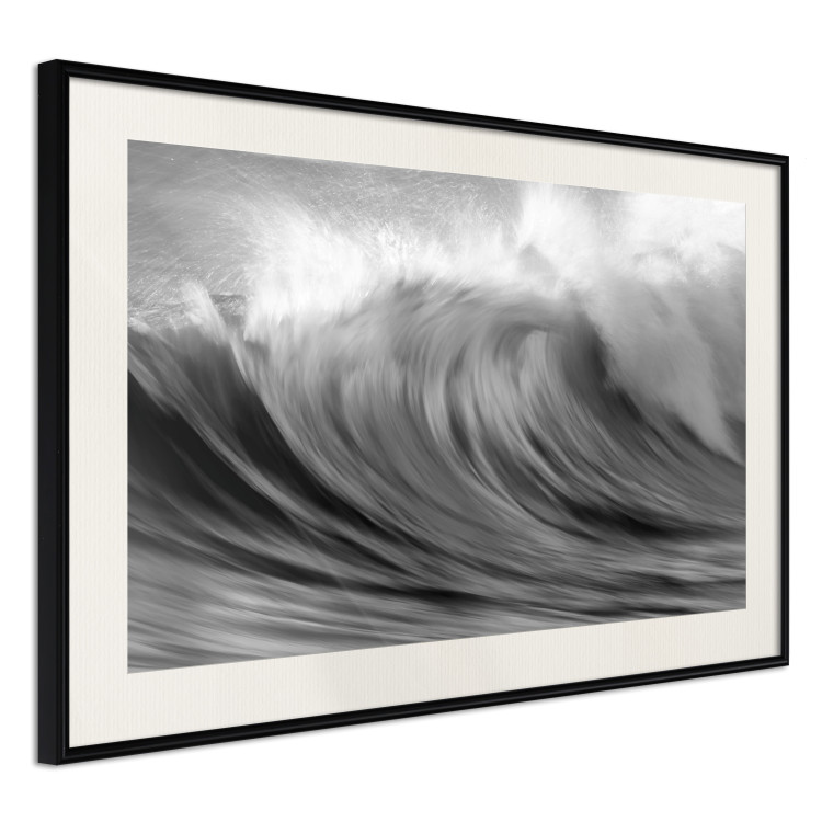 Wall Poster Surfer's Paradise - black and white landscape of a turbulent sea wave 115170 additionalImage 3