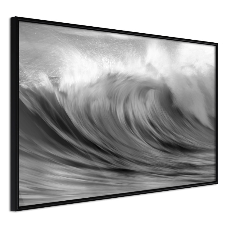 Wall Poster Surfer's Paradise - black and white landscape of a turbulent sea wave 115170 additionalImage 12