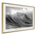 Wall Poster Surfer's Paradise - black and white landscape of a turbulent sea wave 115170 additionalThumb 2