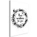 Canvas Art Print Power of Wishes (1-part) - English Texts with Floral Motif 116370 additionalThumb 2