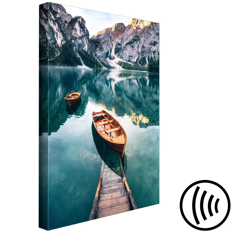 Canvas Boats In Dolomites (1 Part) Vertical 116670 additionalImage 6