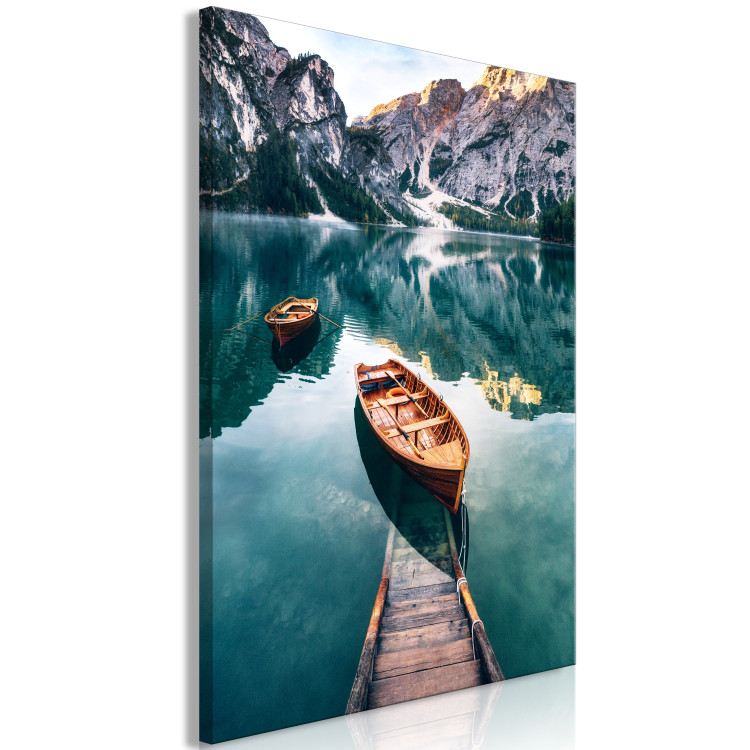 Canvas Boats In Dolomites (1 Part) Vertical 116670 additionalImage 2