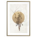 Poster Field Bouquet - beige Japanese-style composition with a circle and plant 117570 additionalThumb 16