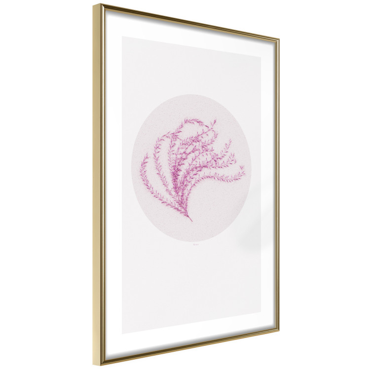 Wall Poster Finesse of Nature - composition with pink plant and a circle on a light background 117770 additionalImage 8