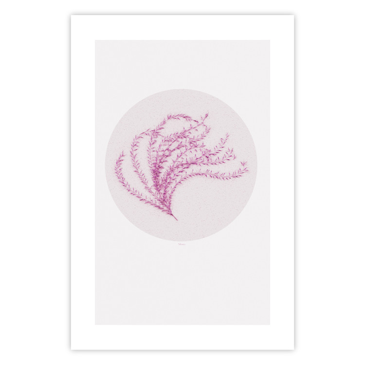 Wall Poster Finesse of Nature - composition with pink plant and a circle on a light background 117770 additionalImage 25