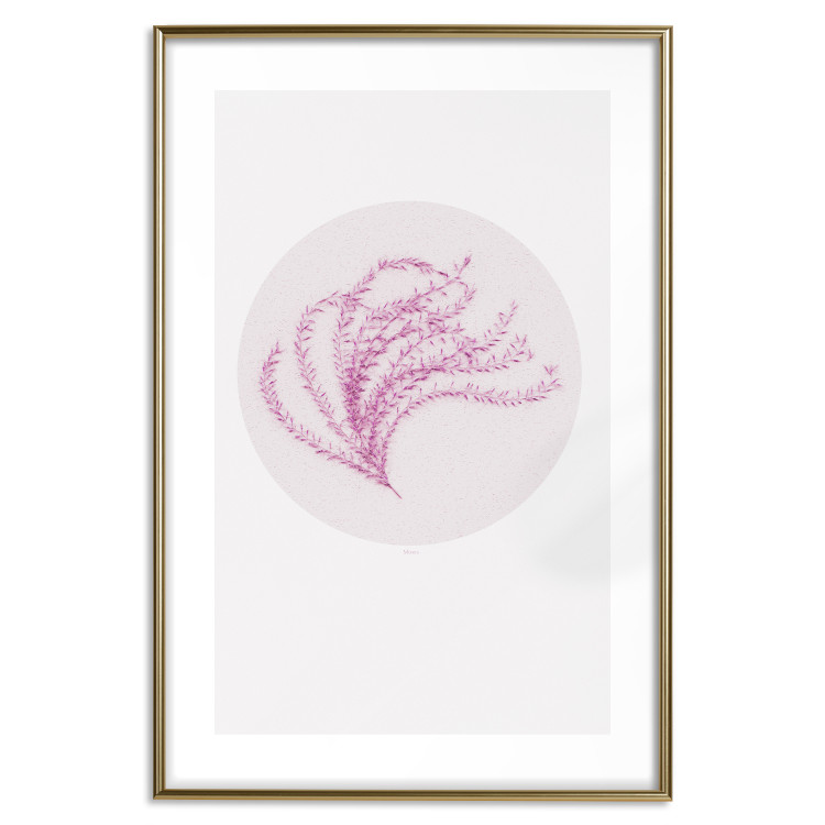 Wall Poster Finesse of Nature - composition with pink plant and a circle on a light background 117770 additionalImage 18