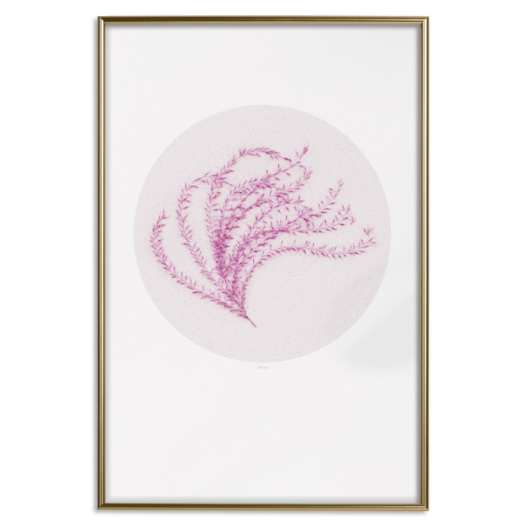 Wall Poster Finesse of Nature - composition with pink plant and a circle on a light background 117770 additionalImage 26