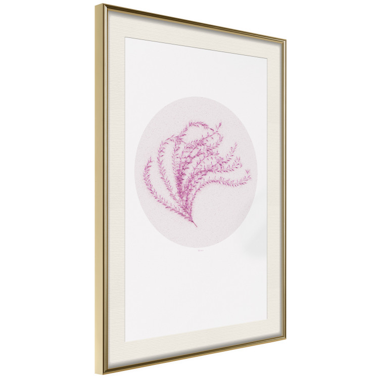 Wall Poster Finesse of Nature - composition with pink plant and a circle on a light background 117770 additionalImage 2