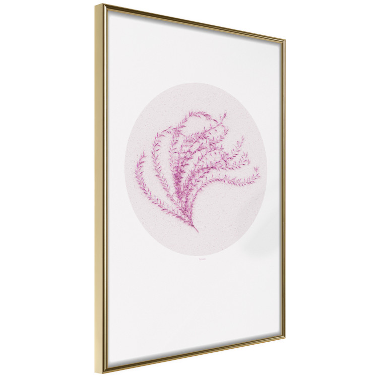 Wall Poster Finesse of Nature - composition with pink plant and a circle on a light background 117770 additionalImage 12
