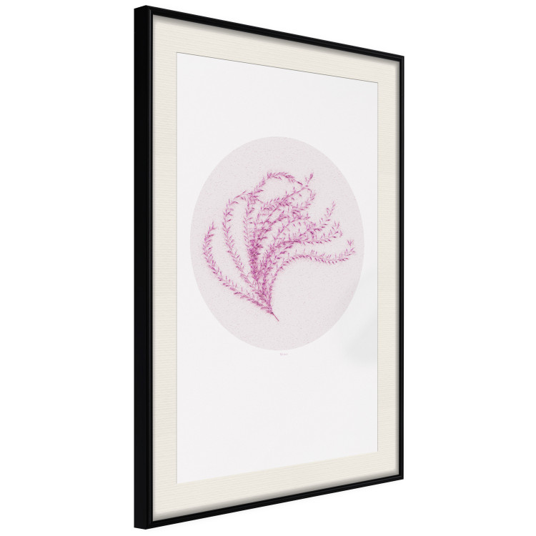 Wall Poster Finesse of Nature - composition with pink plant and a circle on a light background 117770 additionalImage 3