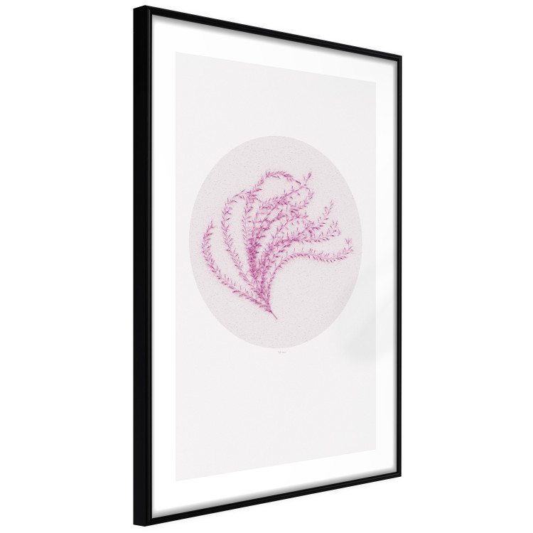 Wall Poster Finesse of Nature - composition with pink plant and a circle on a light background 117770 additionalImage 13
