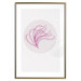 Wall Poster Finesse of Nature - composition with pink plant and a circle on a light background 117770 additionalThumb 14