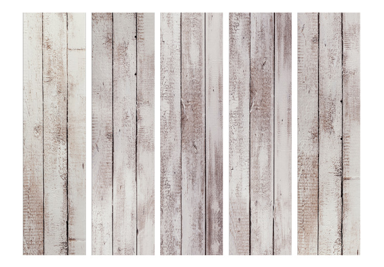 Room Divider Exquisite Wood II - worn texture of white wooden planks 122970 additionalImage 3