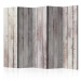 Room Divider Exquisite Wood II - worn texture of white wooden planks 122970