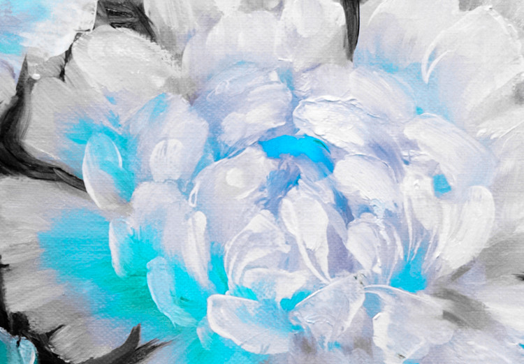 Canvas Print Turquoise peony bouquet - still life with a colourful accent 123370 additionalImage 5