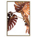 Wall Poster Golden Garden - tropical leaves in copper hue on white background 123770 additionalThumb 20