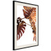 Wall Poster Golden Garden - tropical leaves in copper hue on white background 123770 additionalThumb 3