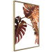 Wall Poster Golden Garden - tropical leaves in copper hue on white background 123770 additionalThumb 12