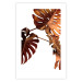 Wall Poster Golden Garden - tropical leaves in copper hue on white background 123770 additionalThumb 25