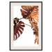 Wall Poster Golden Garden - tropical leaves in copper hue on white background 123770 additionalThumb 18