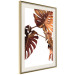 Wall Poster Golden Garden - tropical leaves in copper hue on white background 123770 additionalThumb 2