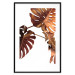 Wall Poster Golden Garden - tropical leaves in copper hue on white background 123770 additionalThumb 15