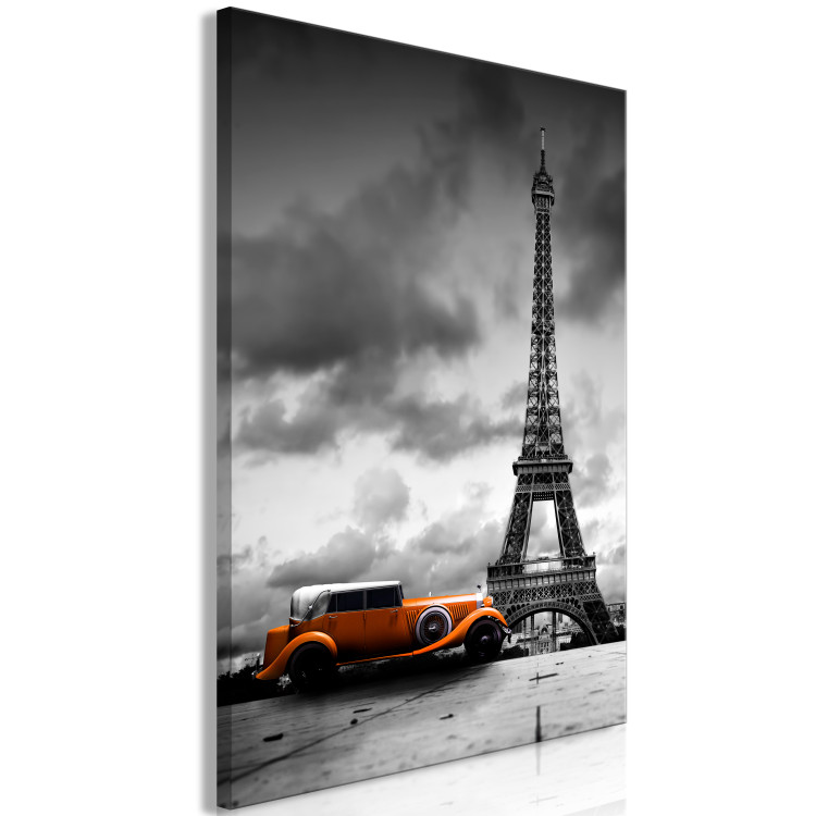 Canvas Art Print Orange Car (1 Part) Vertical 123870 additionalImage 2