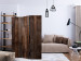 Room Divider Screen Wooden Hut (3-piece) - background of intensely brown wood 124070 additionalThumb 4