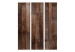 Room Divider Screen Wooden Hut (3-piece) - background of intensely brown wood 124070 additionalThumb 3