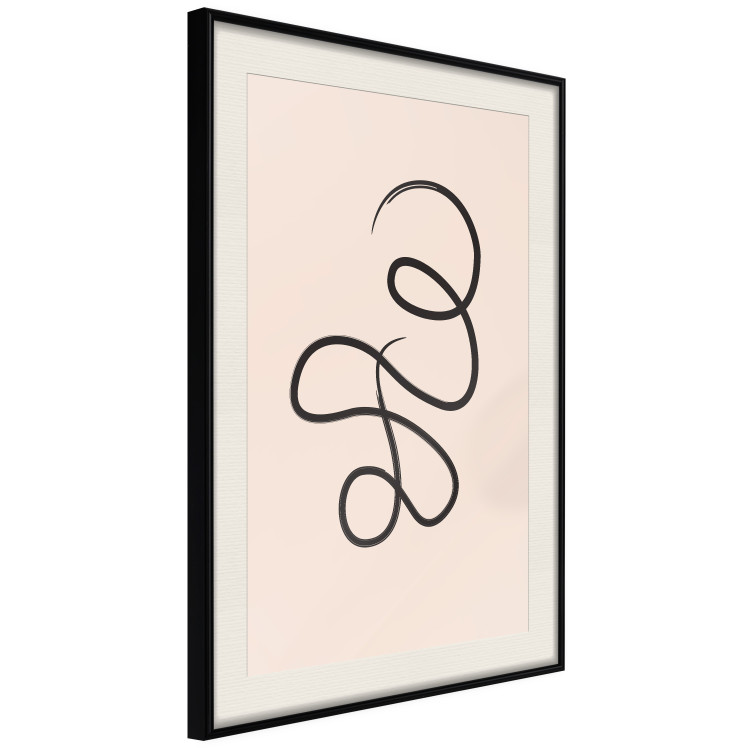 Poster Loop of Thoughts - abstract line art of a twisted line on a pastel background 125670 additionalImage 3