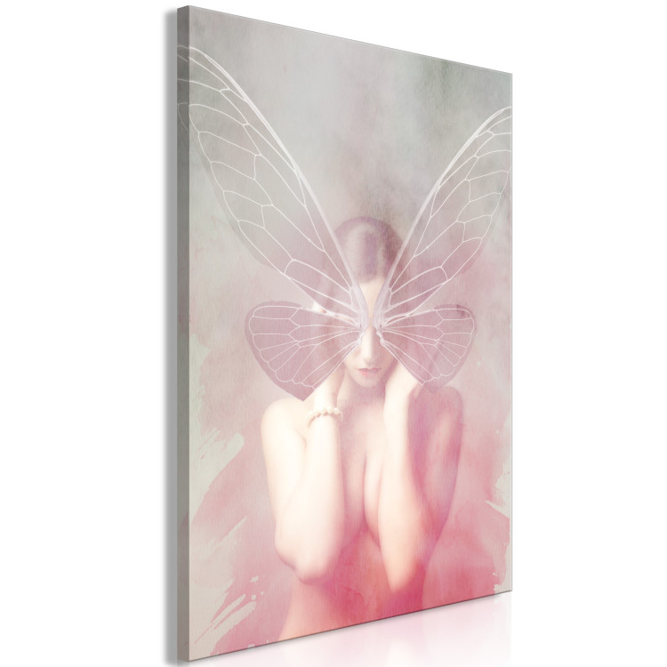 Canvas Art Print Night Butterfly (1-part) vertical - female nude with butterfly wings 127470 additionalImage 2