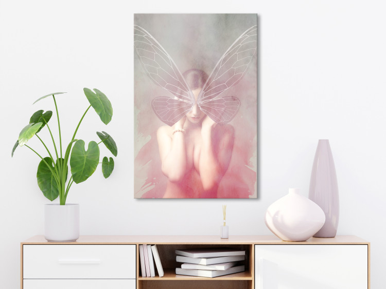 Canvas Art Print Night Butterfly (1-part) vertical - female nude with butterfly wings 127470 additionalImage 3