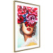 Poster Sweet Lips - abstract portrait of woman with flowers on light background 127870 additionalThumb 7