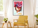 Poster Sweet Lips - abstract portrait of woman with flowers on light background 127870 additionalThumb 23
