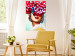 Poster Sweet Lips - abstract portrait of woman with flowers on light background 127870 additionalThumb 4