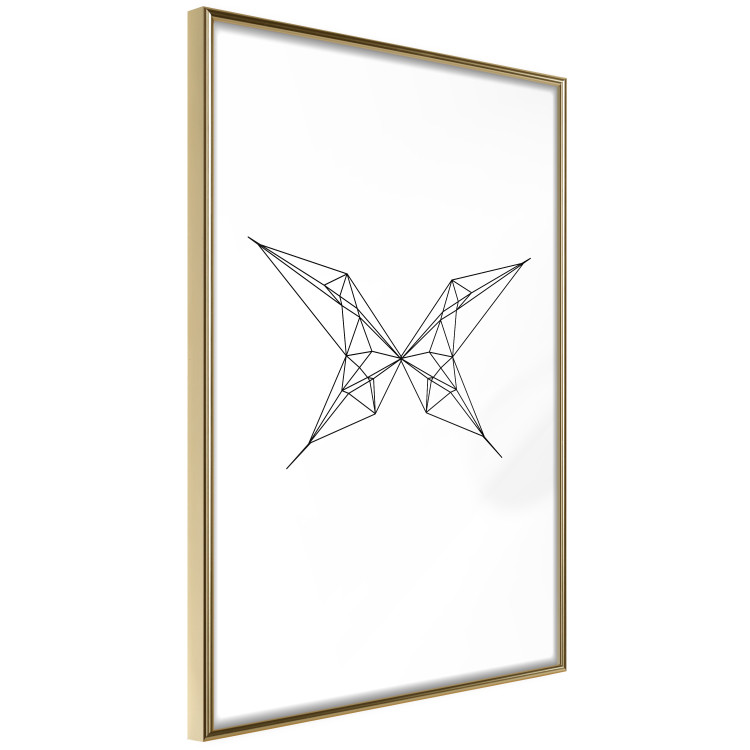 Wall Poster Butterfly Drawing - abstract black line art with geometric figures 128070 additionalImage 12