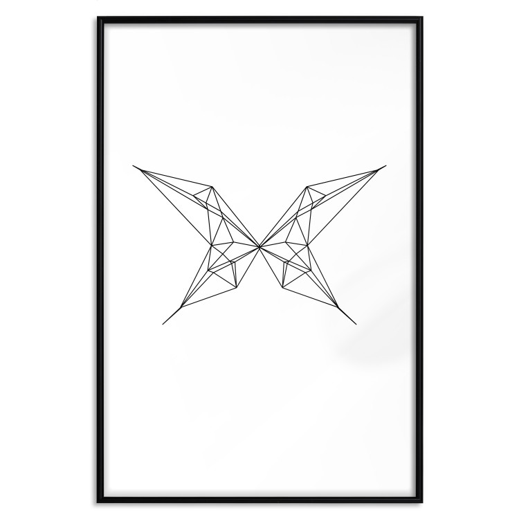 Wall Poster Butterfly Drawing - abstract black line art with geometric figures 128070 additionalImage 15