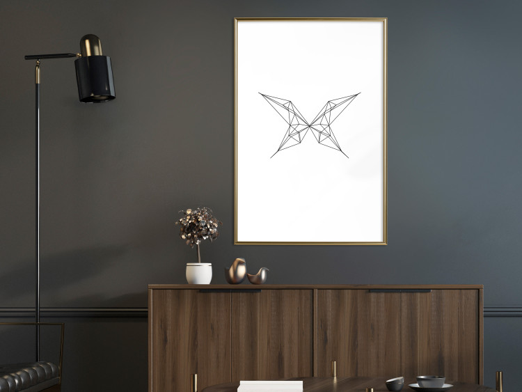 Wall Poster Butterfly Drawing - abstract black line art with geometric figures 128070 additionalImage 13