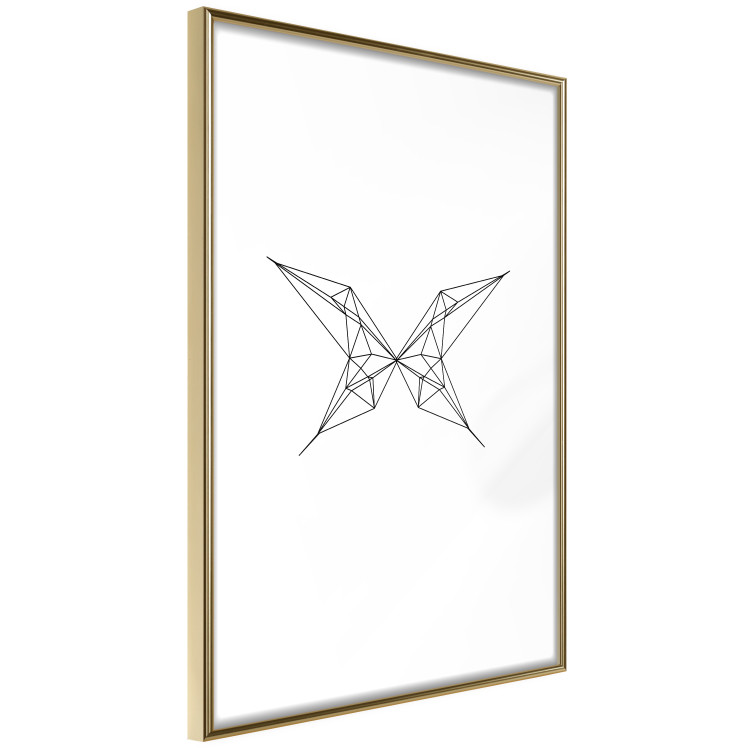 Wall Poster Butterfly Drawing - abstract black line art with geometric figures 128070 additionalImage 7