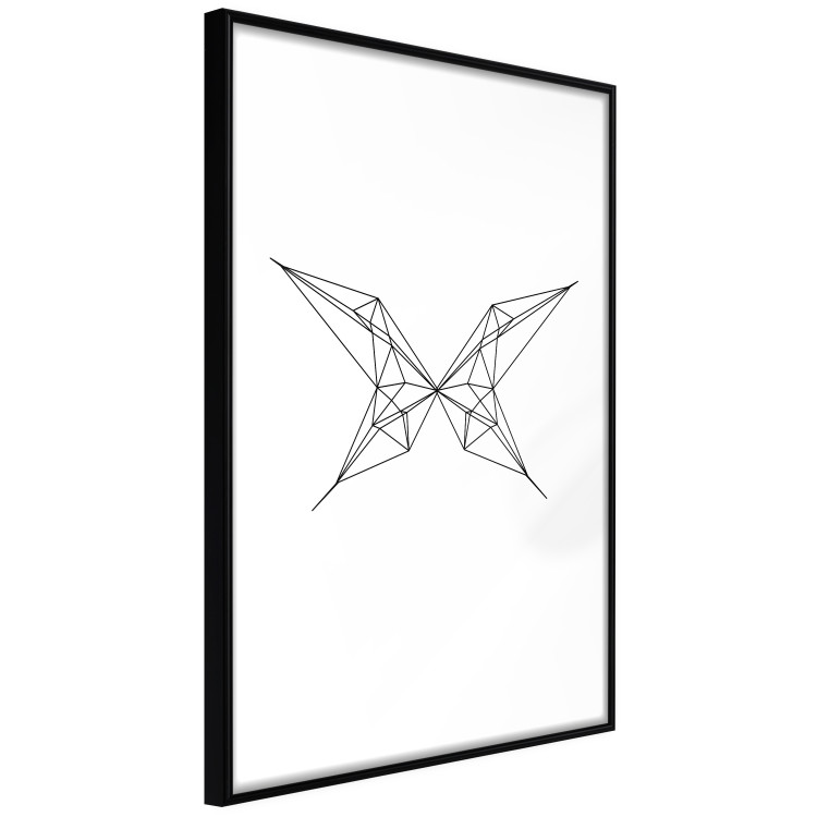 Wall Poster Butterfly Drawing - abstract black line art with geometric figures 128070 additionalImage 11