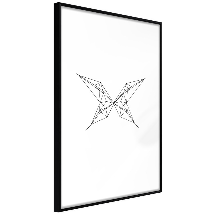 Wall Poster Butterfly Drawing - abstract black line art with geometric figures 128070 additionalImage 6