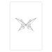 Wall Poster Butterfly Drawing - abstract black line art with geometric figures 128070 additionalThumb 19