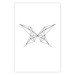 Wall Poster Butterfly Drawing - abstract black line art with geometric figures 128070