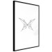 Wall Poster Butterfly Drawing - abstract black line art with geometric figures 128070 additionalThumb 6