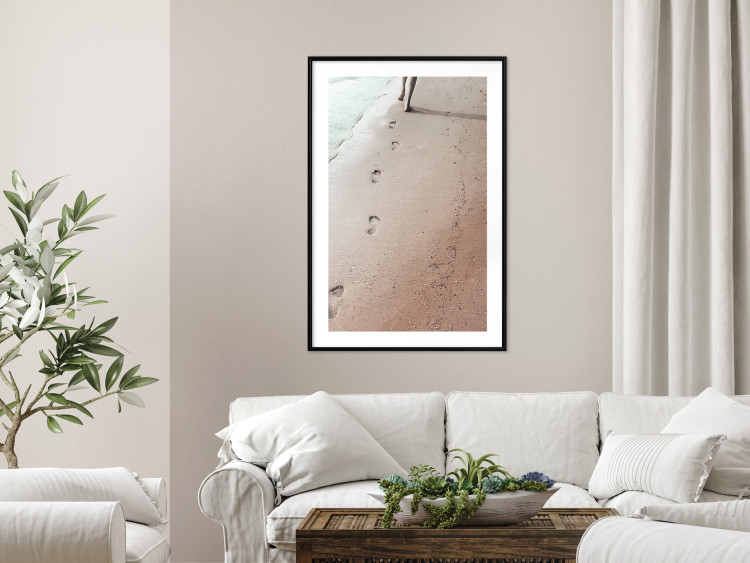 Wall Poster Fleeting Trace - composition with a woman running on a sandy beach 129470 additionalImage 23