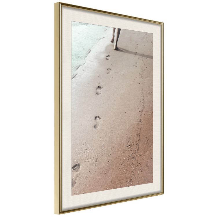 Wall Poster Fleeting Trace - composition with a woman running on a sandy beach 129470 additionalImage 3