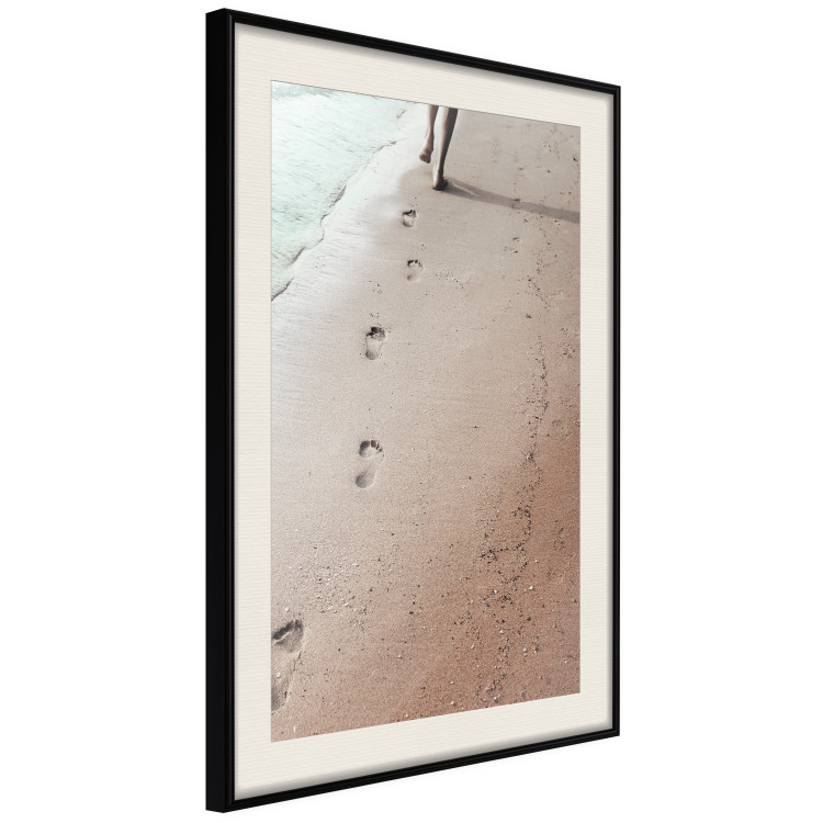 Wall Poster Fleeting Trace - composition with a woman running on a sandy beach 129470 additionalImage 2