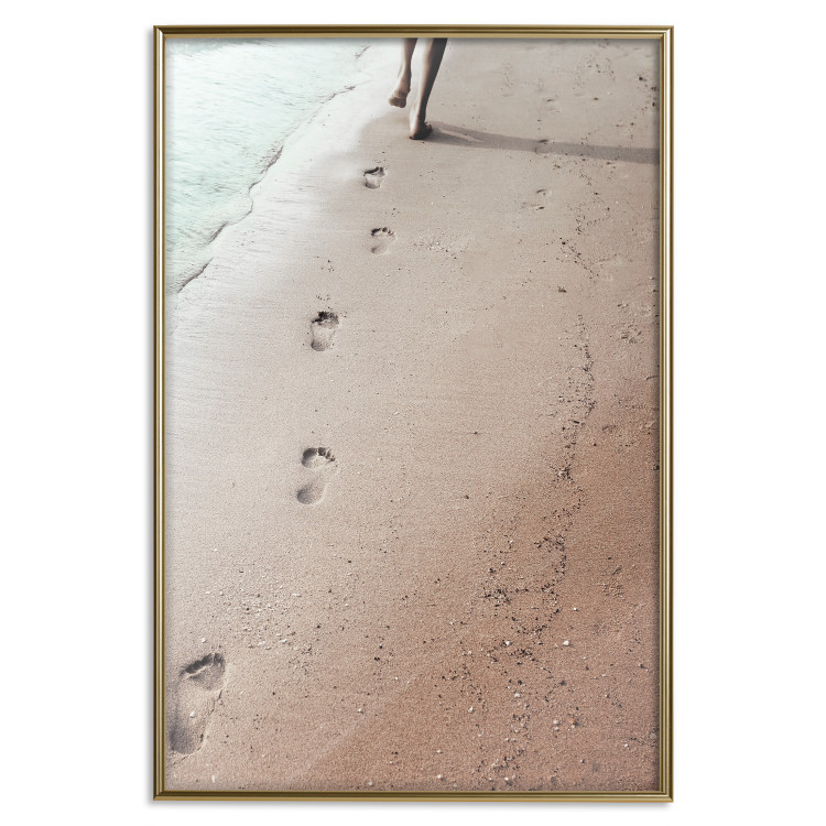 Wall Poster Fleeting Trace - composition with a woman running on a sandy beach 129470 additionalImage 17